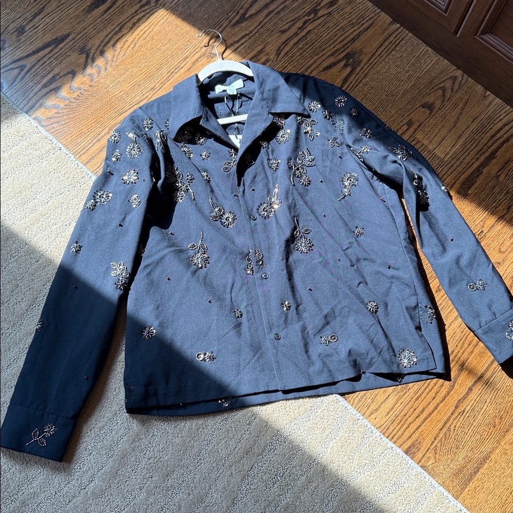 Zara Studio Limited Edition Flowy Sequined Shirt - Picture 17 of 17